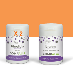Pack 2 Rhodiola Rosea + 1 Brahmi